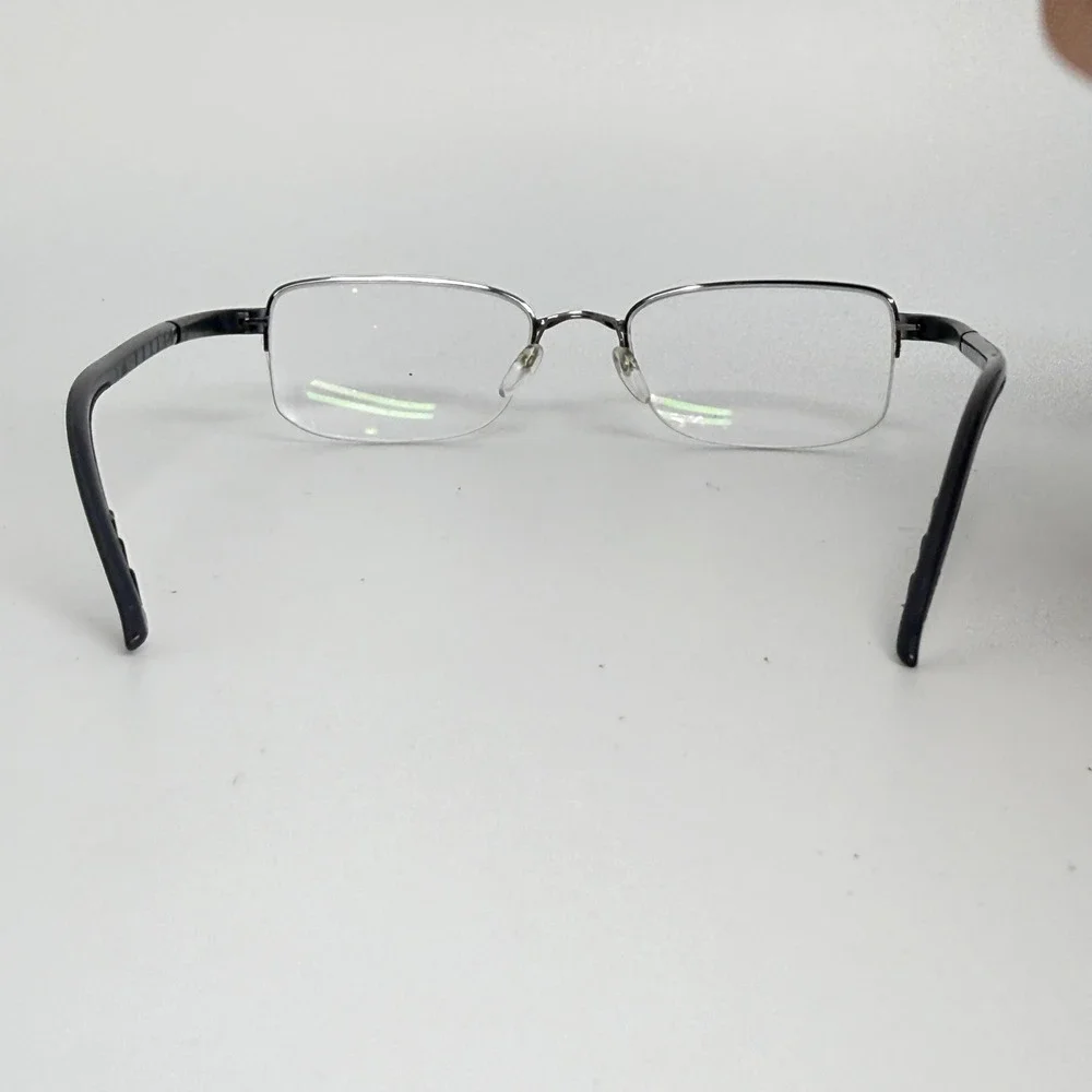 Adidas A673 60‎ 6057 Half Rim Eyeglasses Frames Gunmetal Black 52-19-150 21539